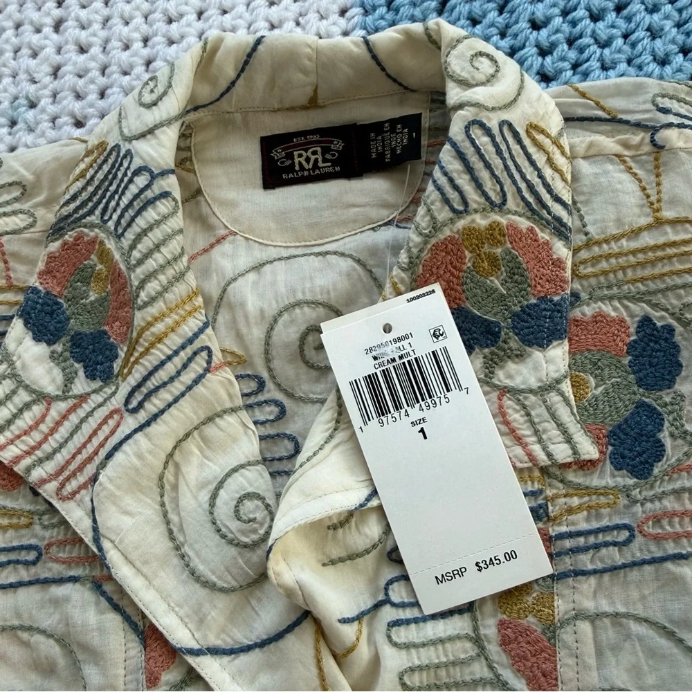 RRL Ralph Lauren Kids Beige Patterned Shirt - Picture 3 of 5